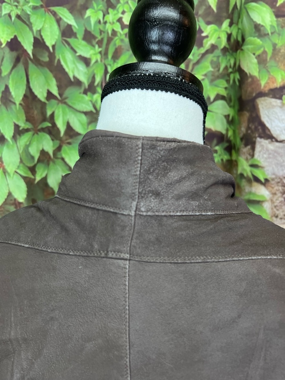 RICK OWENS Max-Style Lamb Leather Distressed Leather Moto Jacket in Dust, 48/14 - Picture 10 of 16